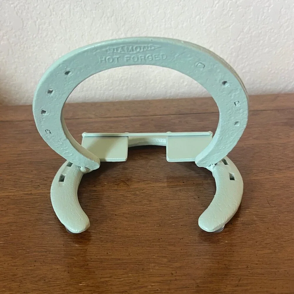 Reclaimed Horseshoe Phone Tablet Stand Cactus Green Rustic‎ Western Decor
